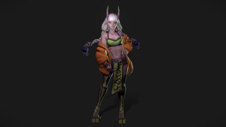 Oni girl 3D Model