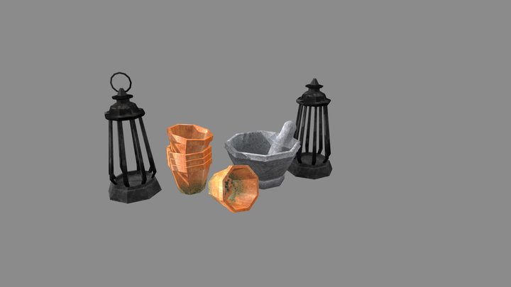 Eco House - 3 Simple Props 3D Model