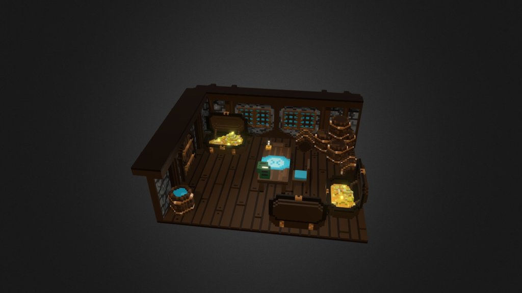 Town Hall Interior — Sketchfab embed 3D viewer