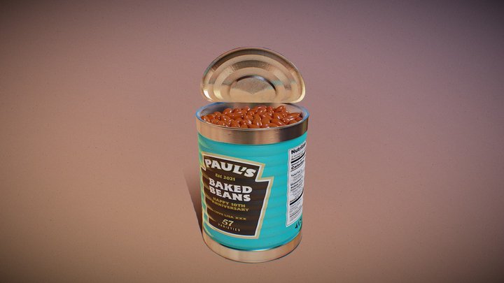 Paul's Baked Beans 3D Model