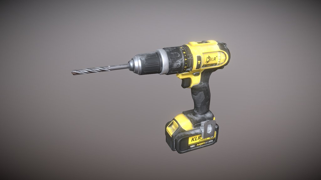 Realistic Drill Machine - High-Quality 3D Model