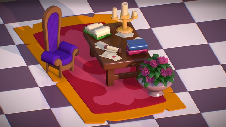 Casual interier 3D Model