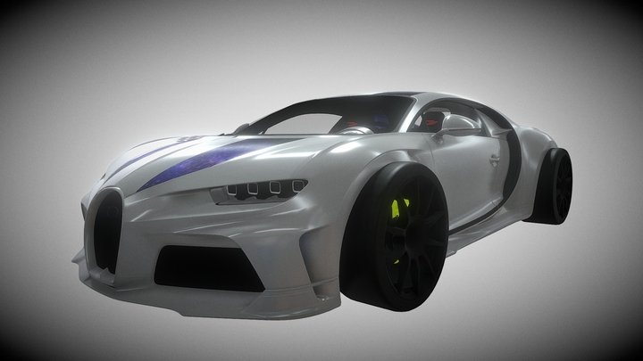 Bugatti Chiron Neon Blade™ (in progress) -$7 3D Model