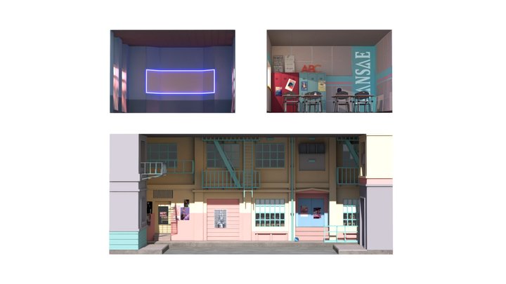 Seventeen Music Video Sets 3D Model