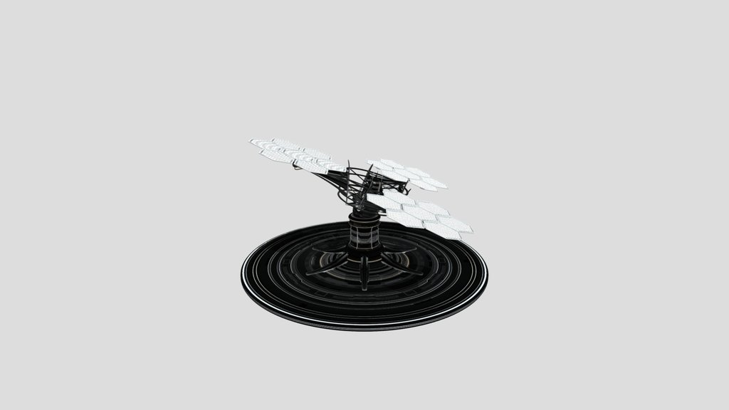 model Sci Fi Solar Power Installation