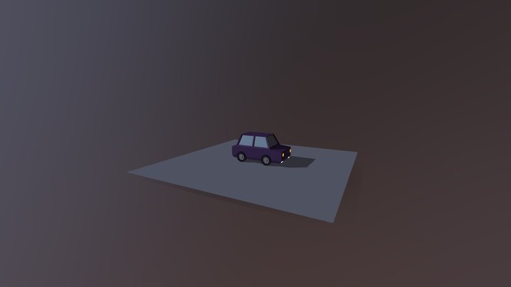 Voiture lowpoly 3D Model