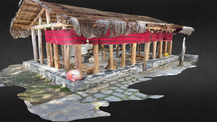 Bamboo house竹屋 3D Model