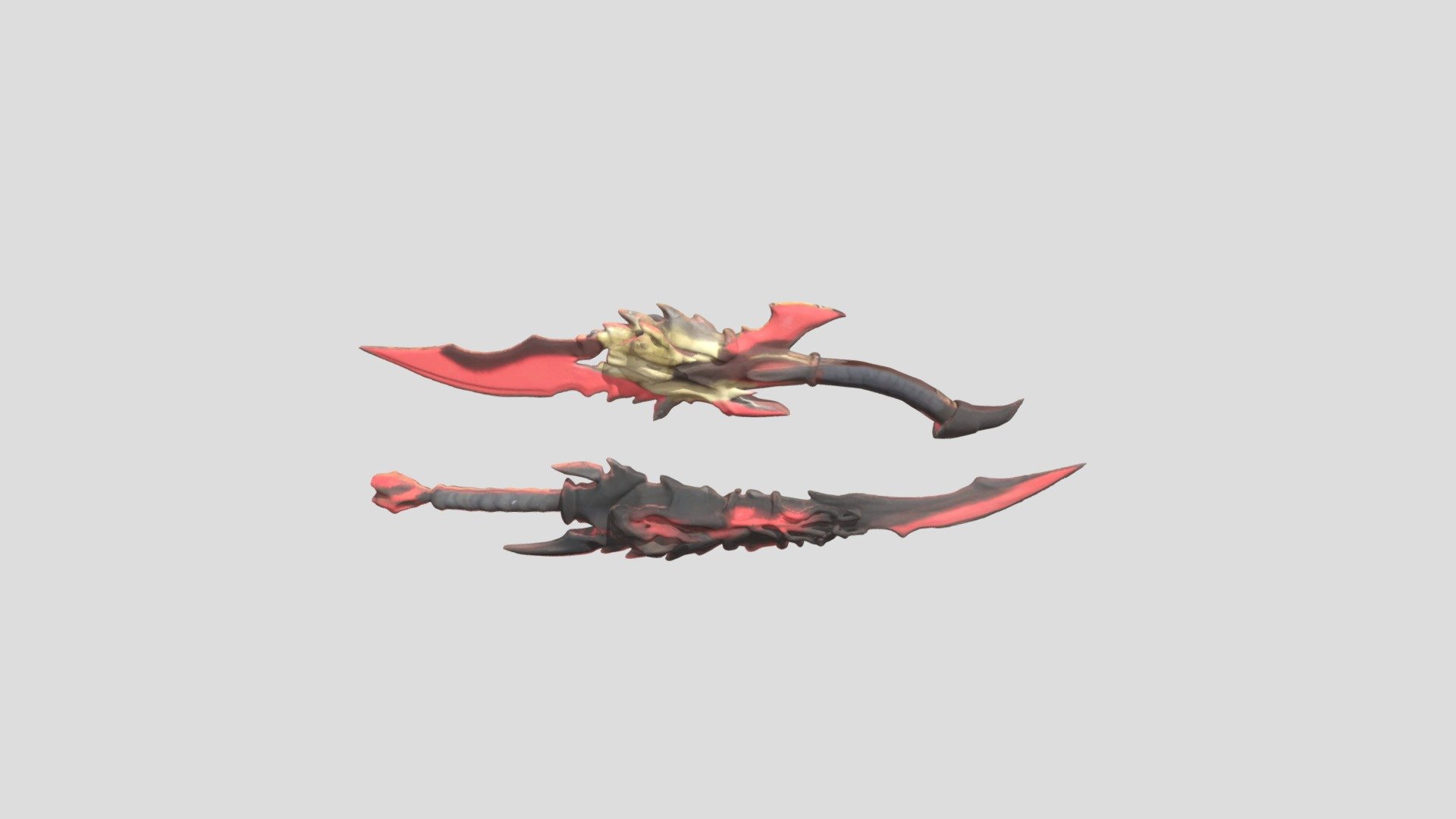 Red Eclipse Blades - 3D model by Jaat_Hunter [c357aca] - Sketchfab
