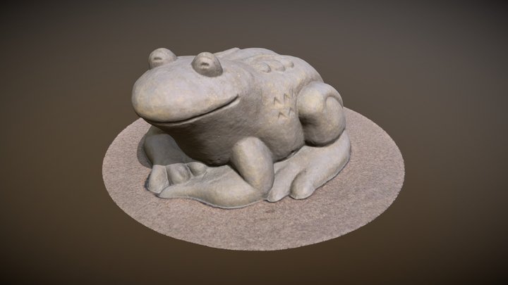 Frog Statue 3D Model