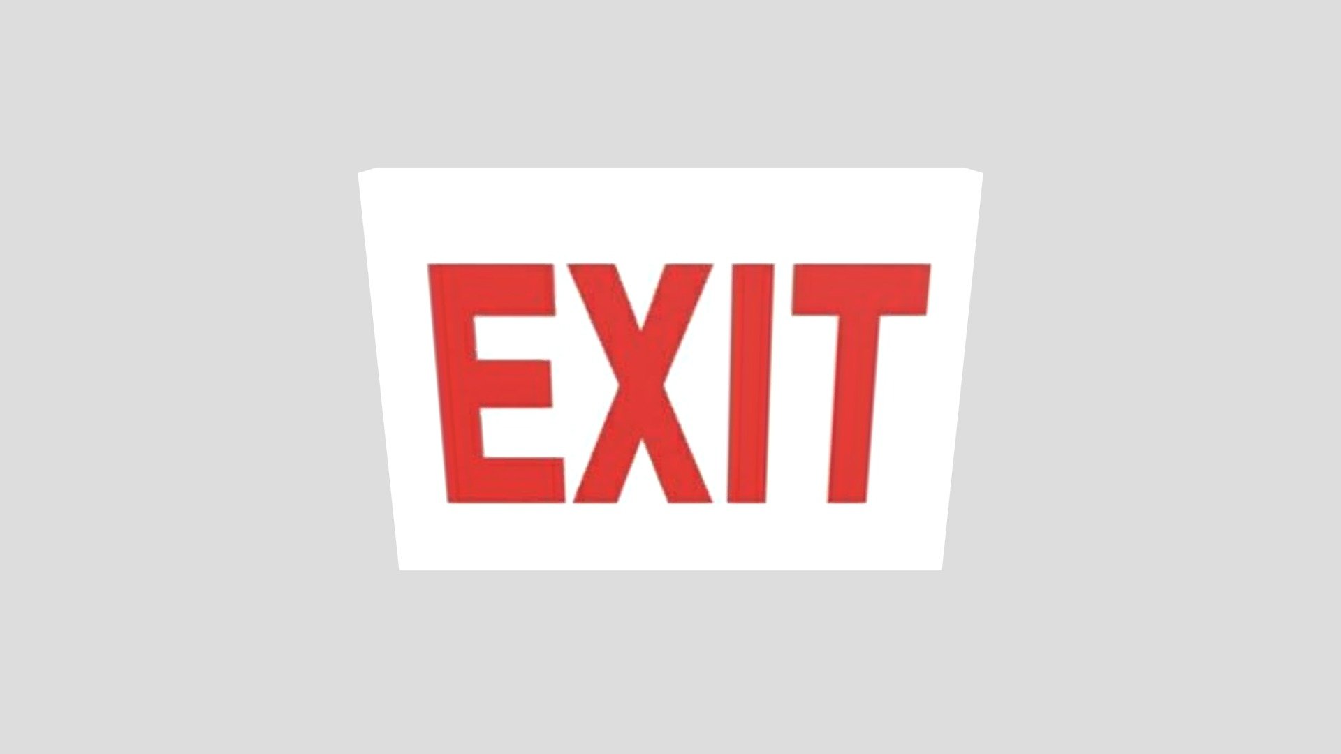EXIT SIGN Download Free 3D model by uberzolton [c358e95] Sketchfab