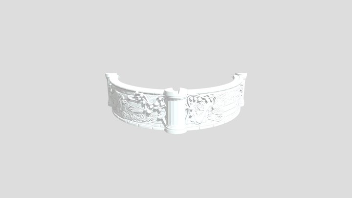 Roman Relief Ashtray 3D Model