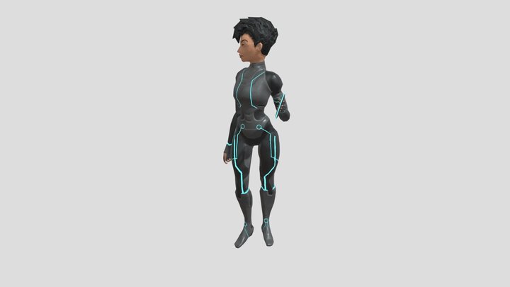TRON Character Design 3D Model