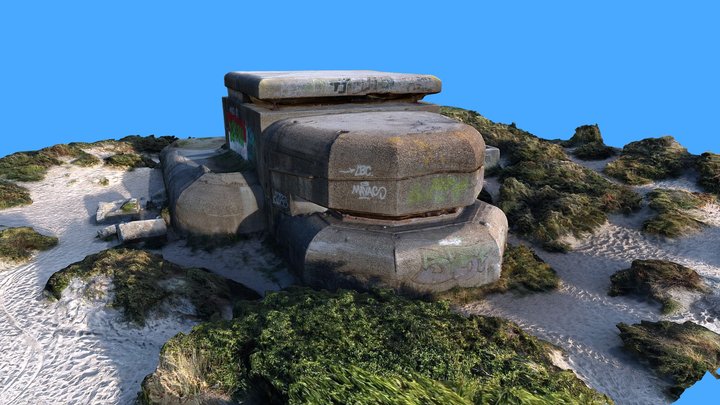 Festung IJmuiden Nederland, Atlantikwall 3D Model