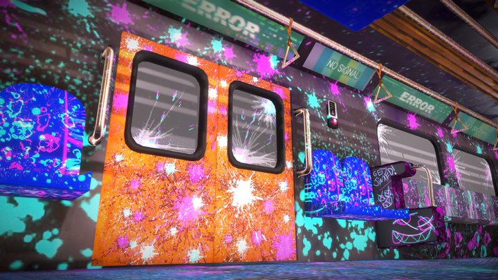 jinx themed metro interior 3D Model