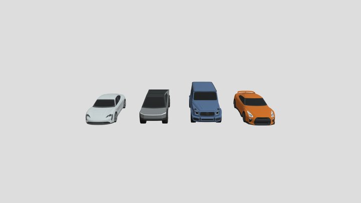 Untitled 4 Low Poly Car Pack 3D Model