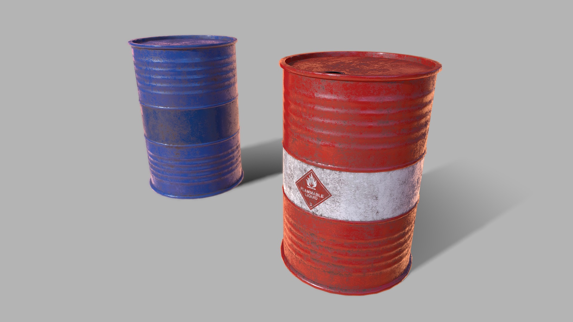 3D model 200L Barrels - This is a 3D model of the 200L Barrels. The 3D model is about a few colorful cups.