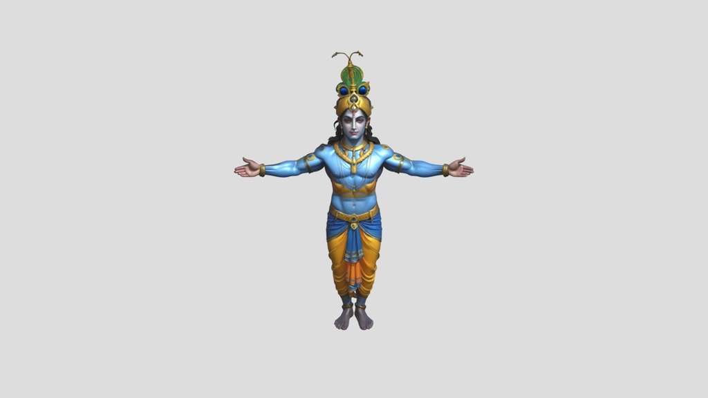Lord Krishna 3d model