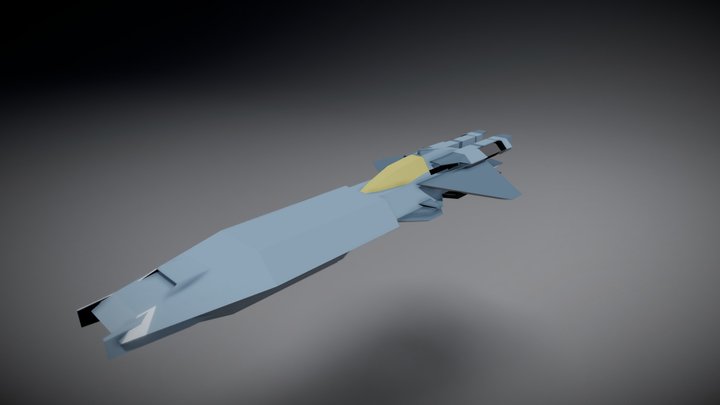 Fighter spaceship 3D Model