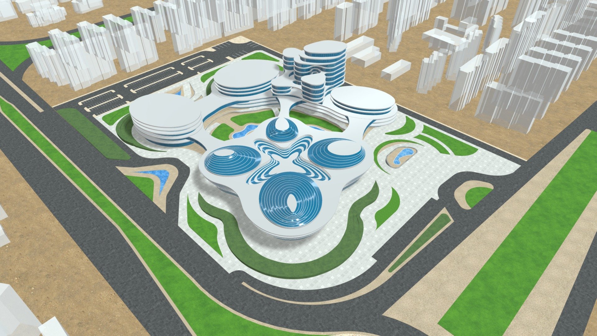 0136 - Architecture Complex Project - Buy Royalty Free 3D model by ...