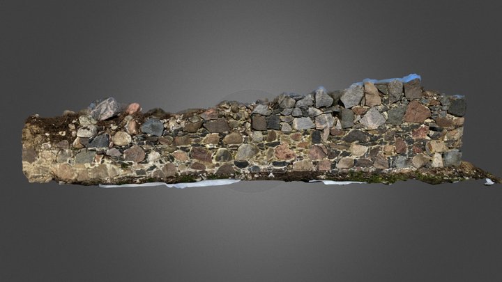 Old stone wall 3D Model