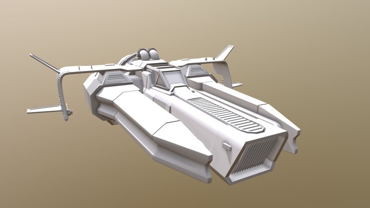 Summer 2018 Practise - No Man's Sky Space Ship 3D Model