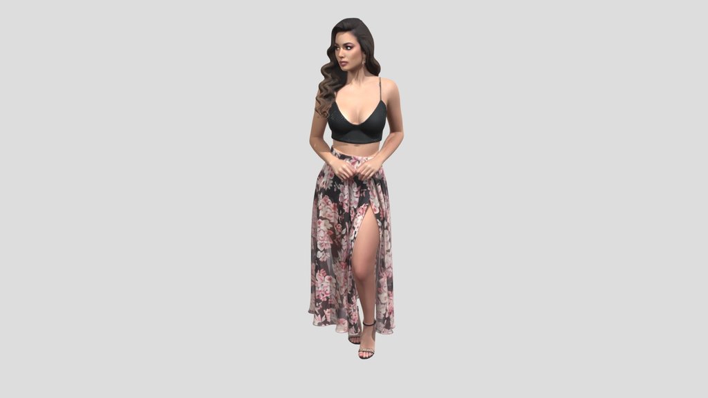 Midnight Bloom in Sequin and Floral Maxi