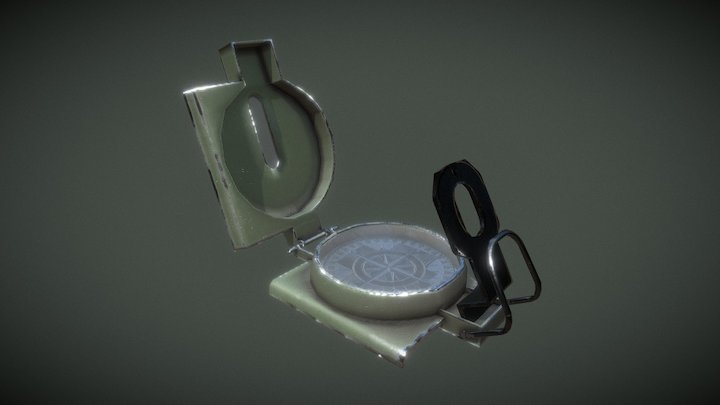 Used Military Compass 3D Model