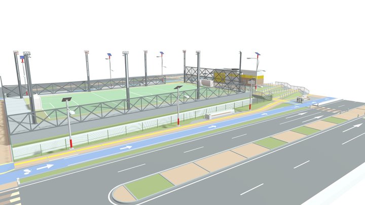 Cancha la Valerosa 3D Model