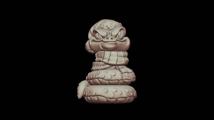 Snake For 3d Printing 3D Model