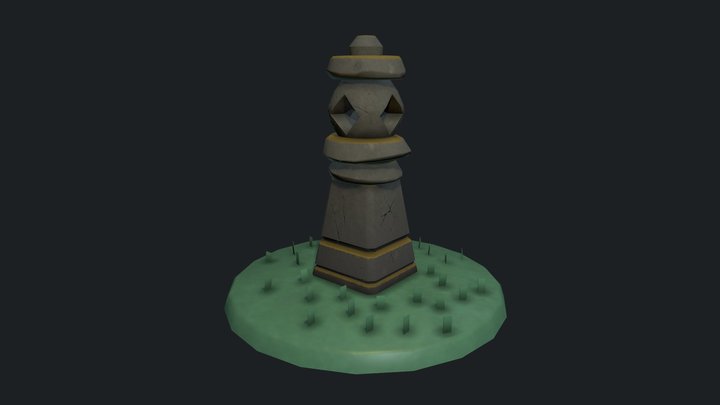 Stone Lantern 3D Model