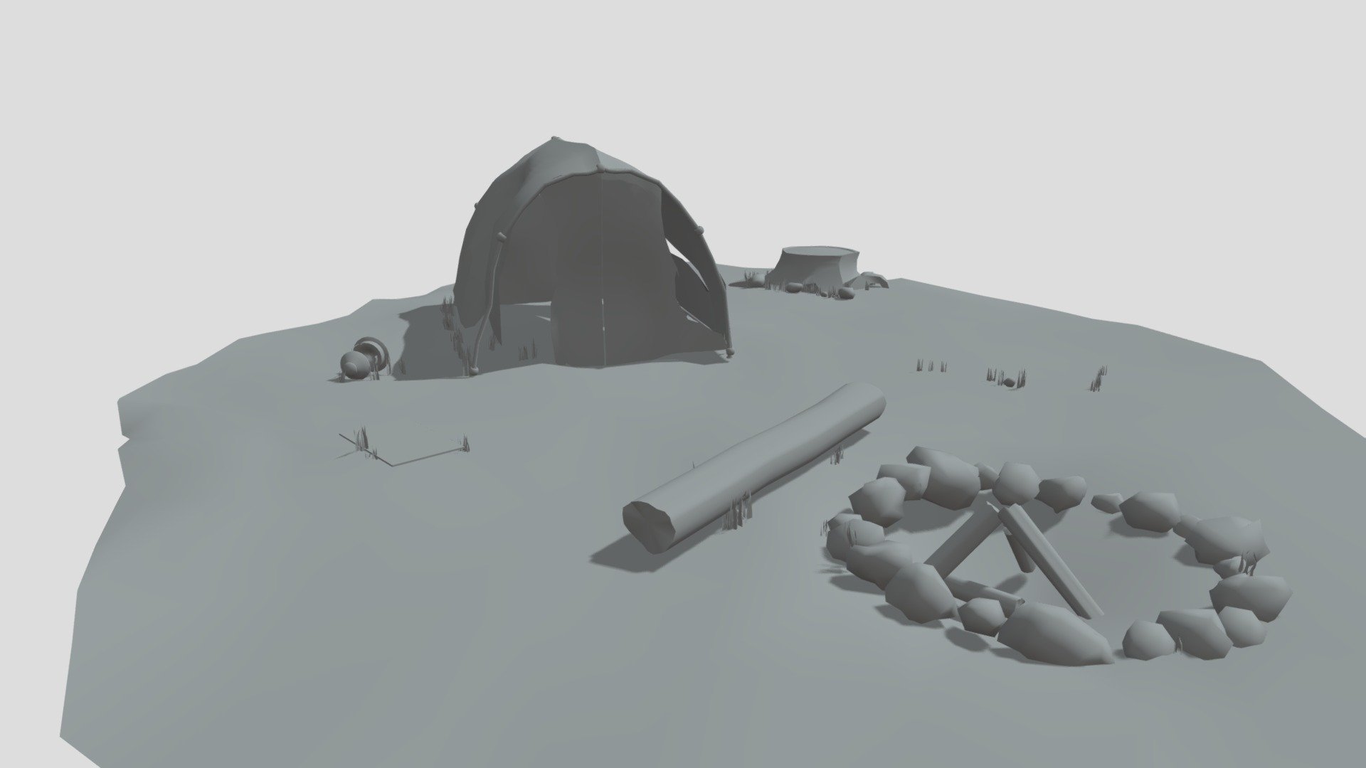 Campsite - 3D model by Areej.Haq [c36856f] - Sketchfab