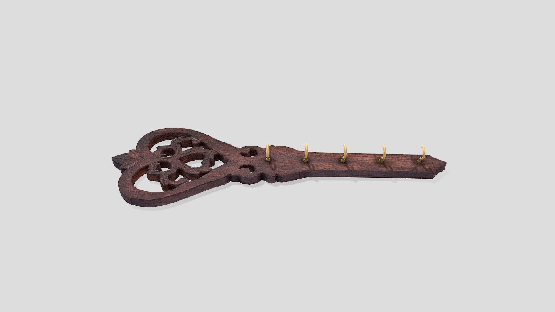 WARISAN CRAFTWOOD-01 Heart Shape Key Hanger