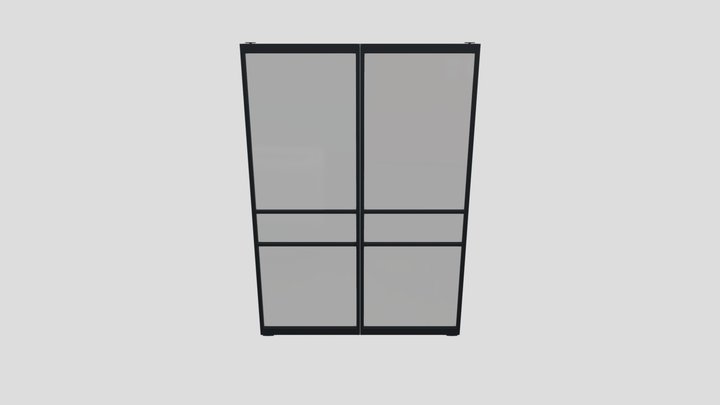Dubbele_ Taatsdeur_ Zwart Grijs 3D Model