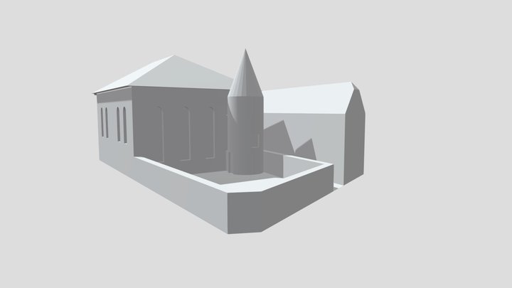 Ehem. Synagoge in Offenbach Entwurf 3D Model