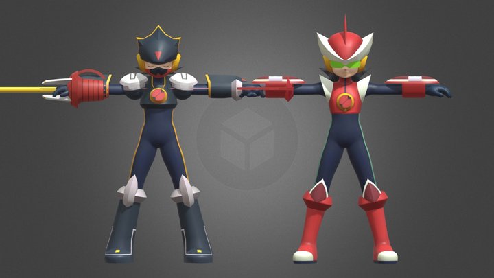 Megaman X Dive(MMEXE) Proto Soul e Coronel Soul 3D Model