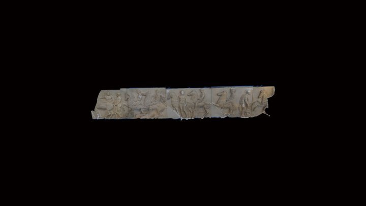 Parthenon West Frieze (Basel) panels 4-6 3D Model