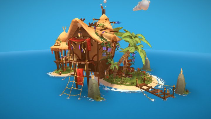 Seer's Pirate Island 3D Model