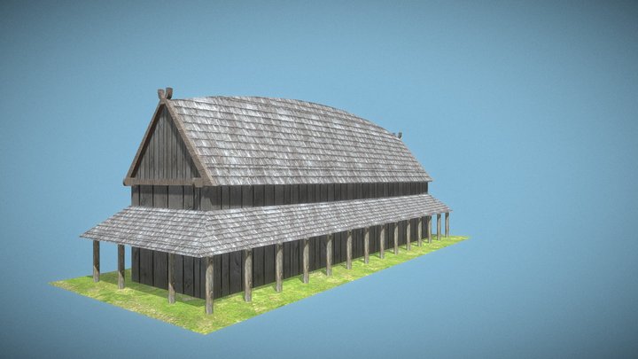 Casa Viking_Texturizada 3D Model