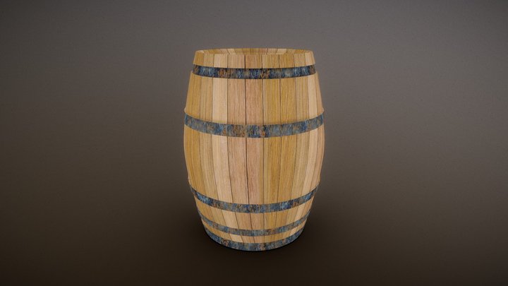 Western Frontier Barrel (Asset 02) 3D Model