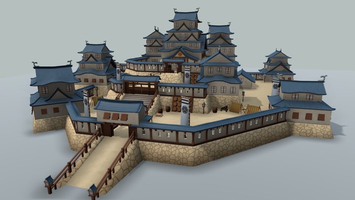 DAE Modular Castle 3D Model