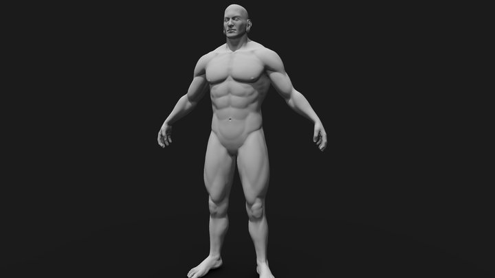 Male Human Strong Body - Free / Downloadable 3D Model