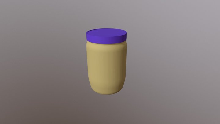 Large Peanut Butter Jar 3D Model