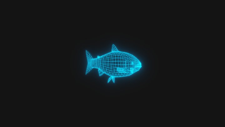 fish_lattice_blue 3D Model