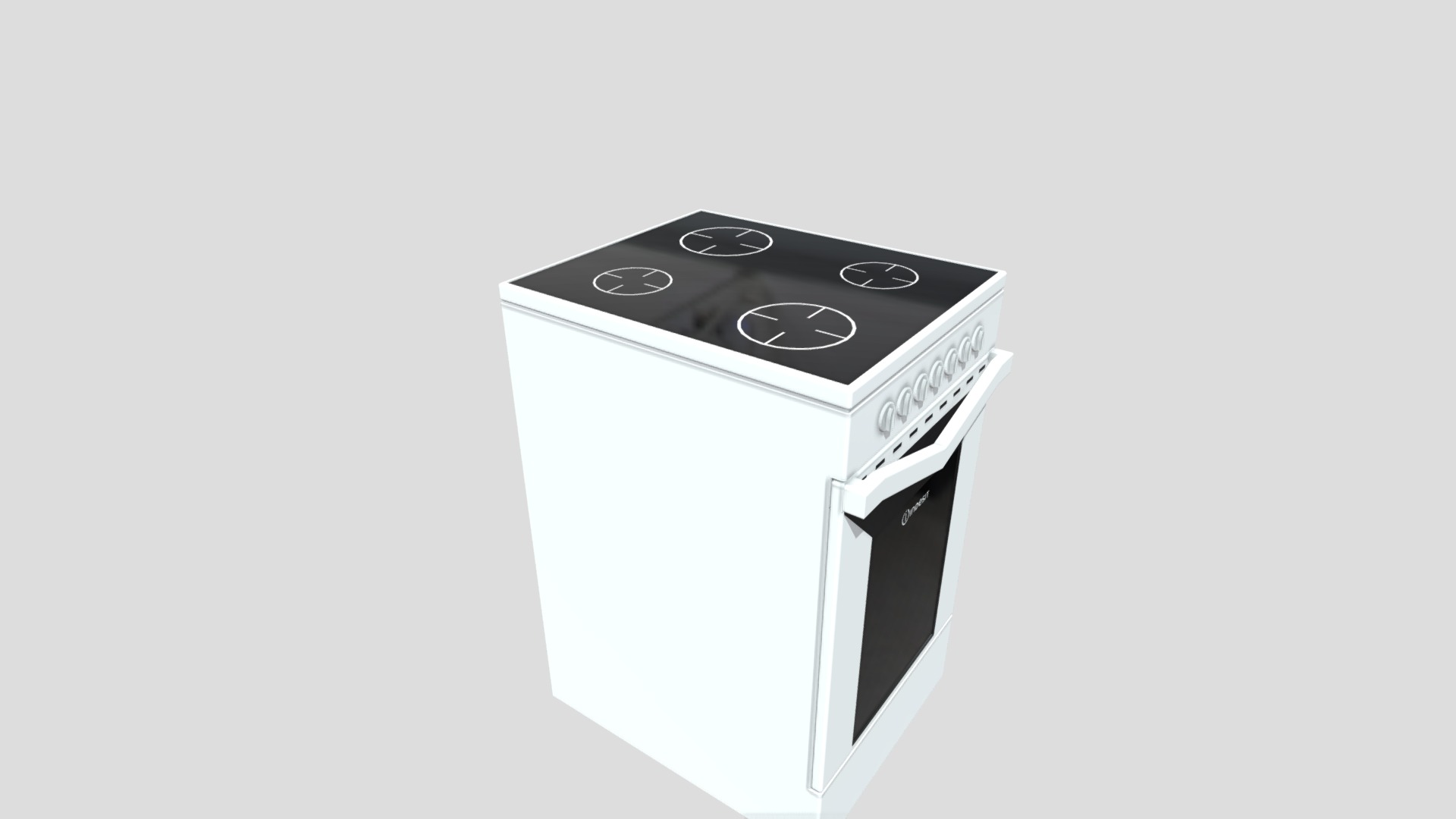3D model Indesit K3C51WFRS - This is a 3D model of the Indesit K3C51WFRS. The 3D model is about a black and silver box.