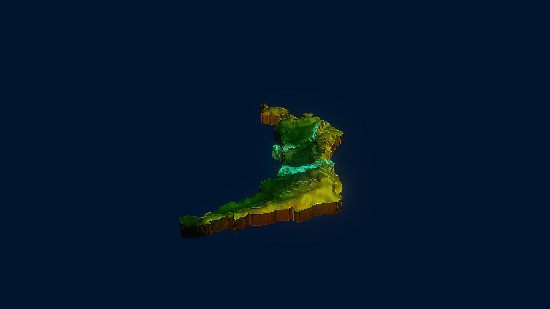 日本地図 3D マップ 日本地図3Dモデル - ショップByNEET - BOOTH