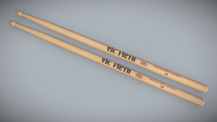 Drum Sticks 3D Model