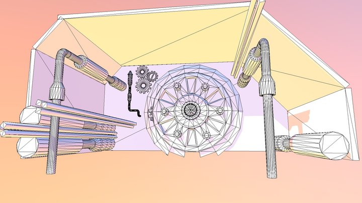 Door Animation (untextured) 3D Model