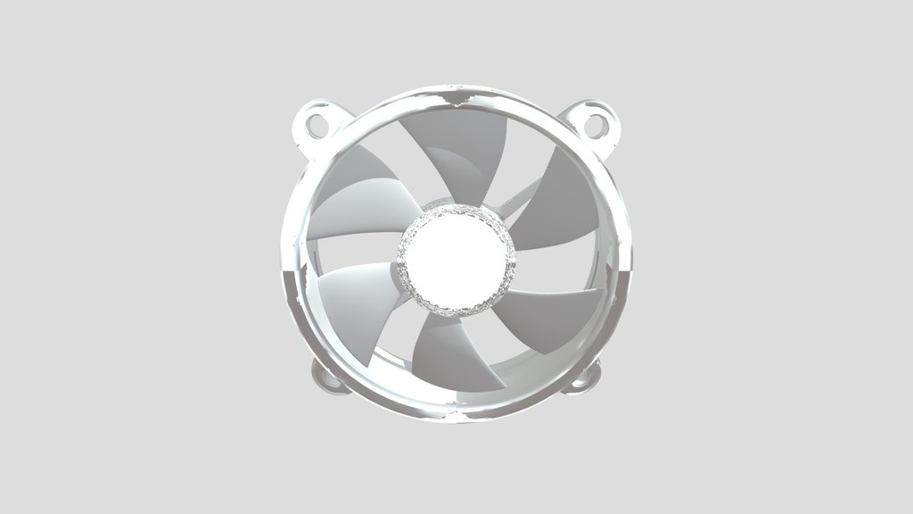 Fan Round Case Pl White