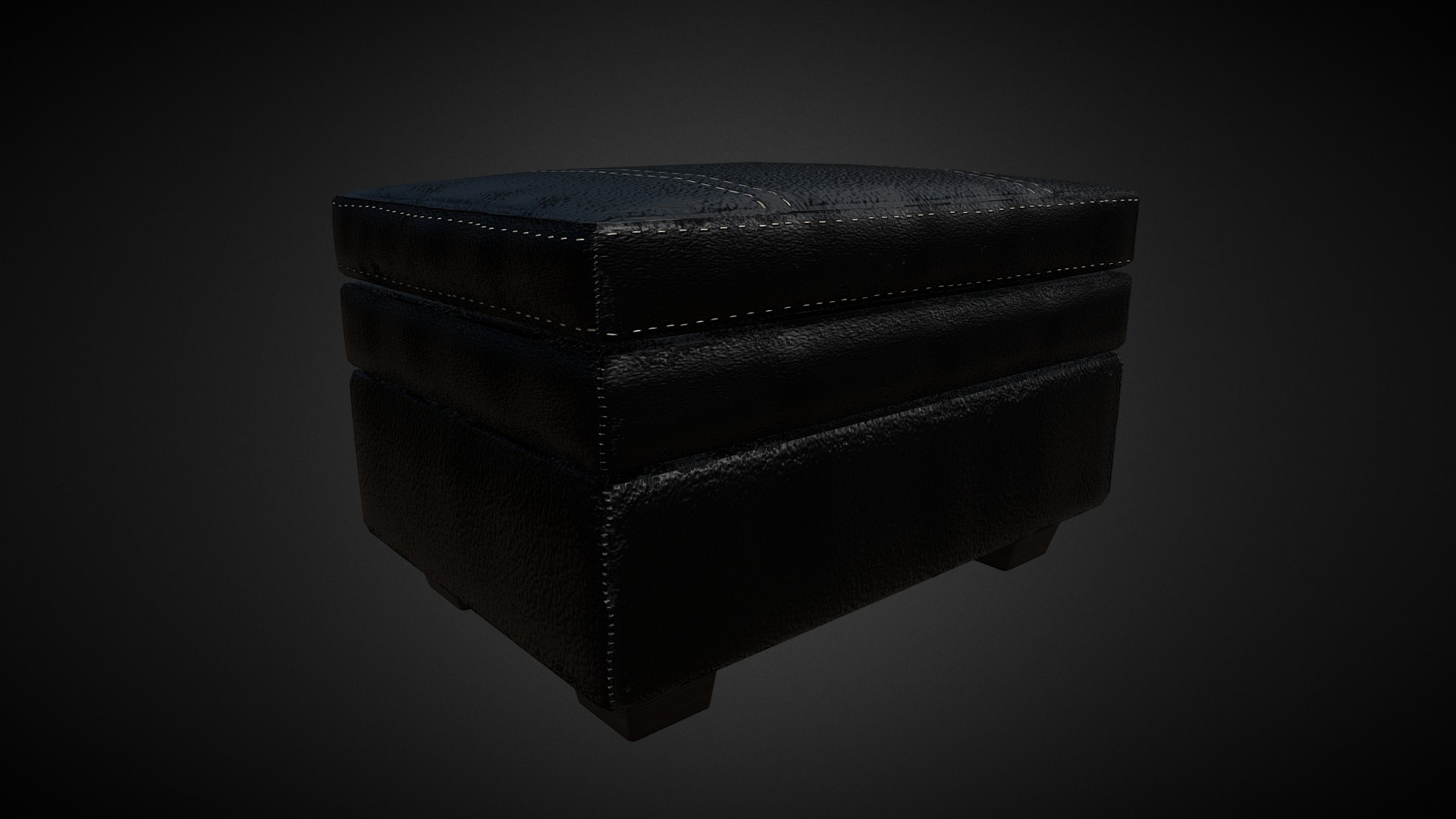 3D model Chair - This is a 3D model of the Chair. The 3D model is about a black rectangular object.