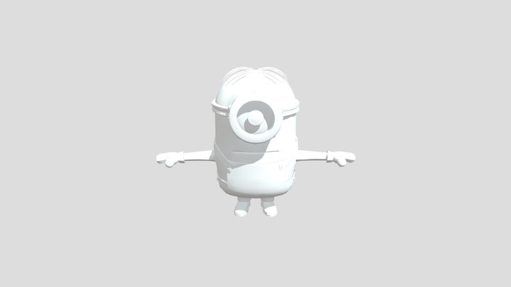 Minion rush stuart unity (no texture) 3D Model